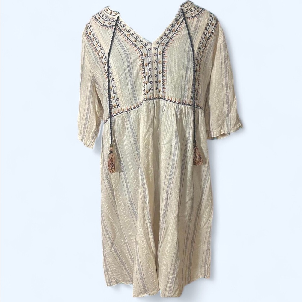 Bohemian Cream Midi Dress